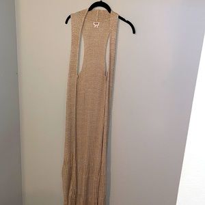 Tan sweater floor length